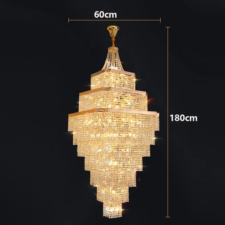Rose Gold Stair Chandelier Luxury Chandelier — alternate product view 6