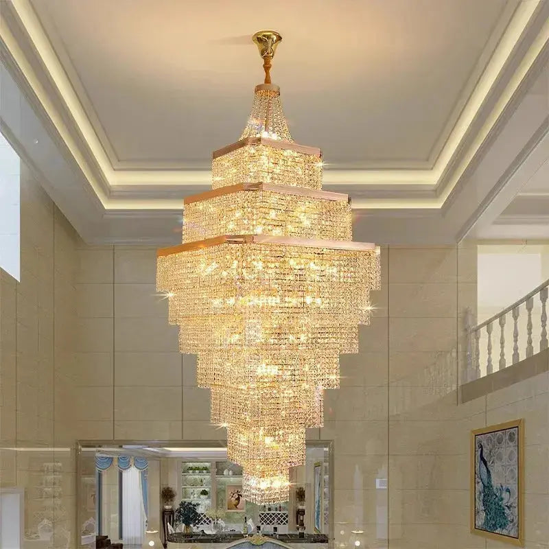 Rose Gold Stair Chandelier Luxury Chandelier — product view