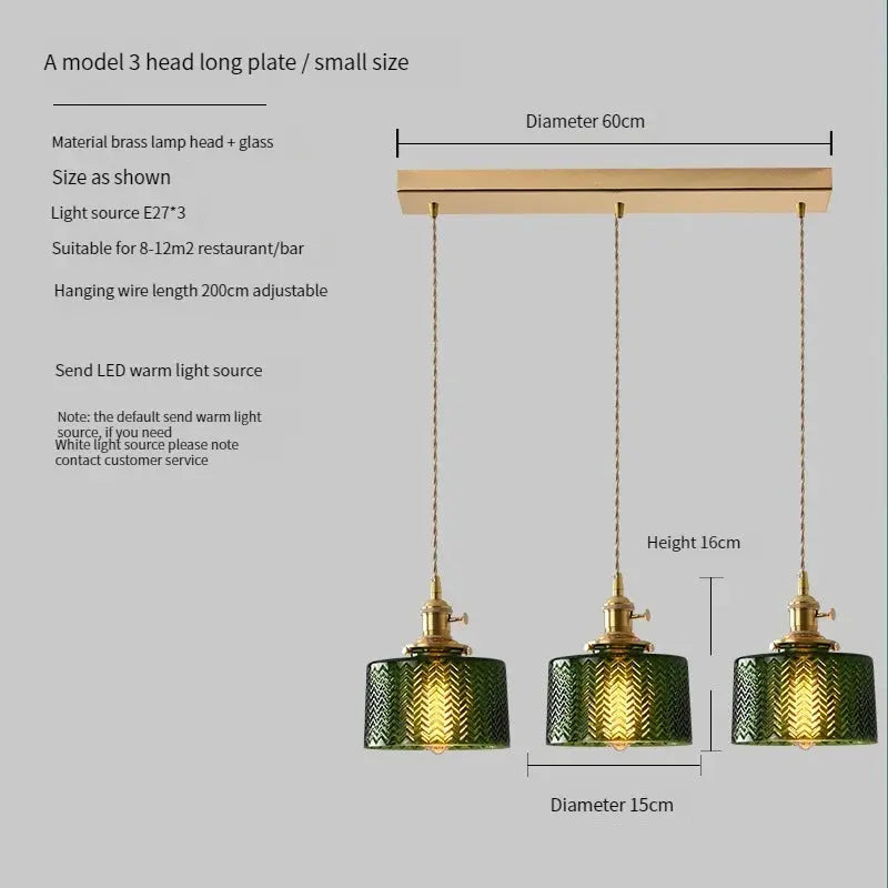 Green Glass Scandinavian Pendant Lights — alternate product view 24