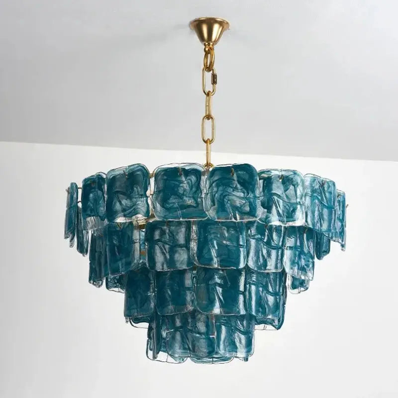 Virello Blue Glass Dining Room Chandelier — alternate product view 1