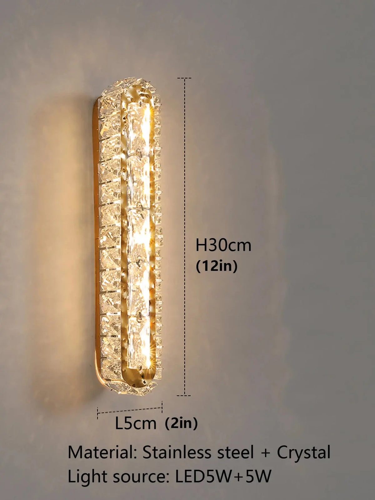 Double Row Crystal Wall Light — alternate product view 8