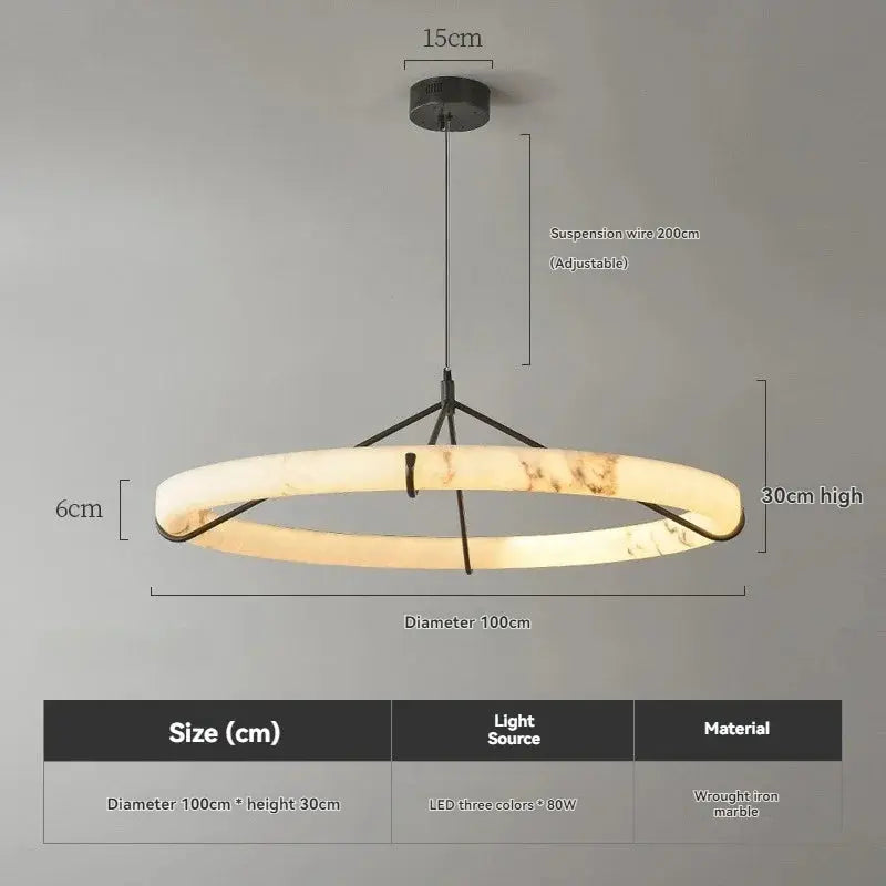Modern Spanish Marble Dining Room Chandeliers — alternate product view 6