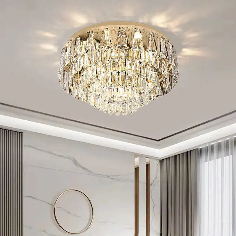 Rectangular Round Crystal Luxury Ceiling Lamp — alternate product view 4