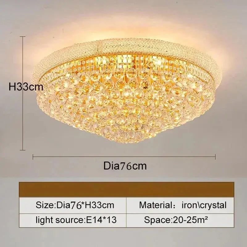 Morden Crystal Ceiling Lamp Bedroom Atmospheric — alternate product view 6