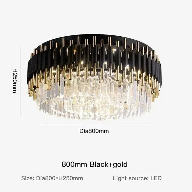 Modern Ceiling Black Crystal Chandelier — alternate product view 10