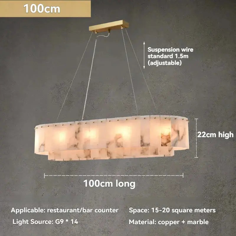 Luxury Nordic Natural Marble Chandelier — alternate product view 16