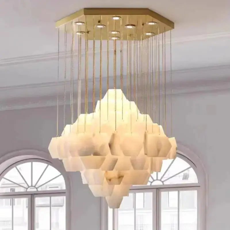 Snowflake Marble Nordic Chandelier — product view
