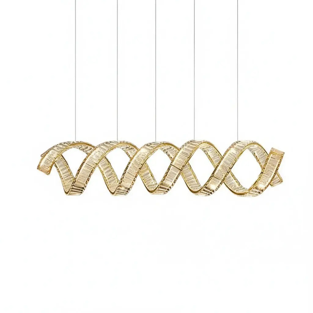 Luxury Led Wave Crystal Chandelier — alternate product view 1