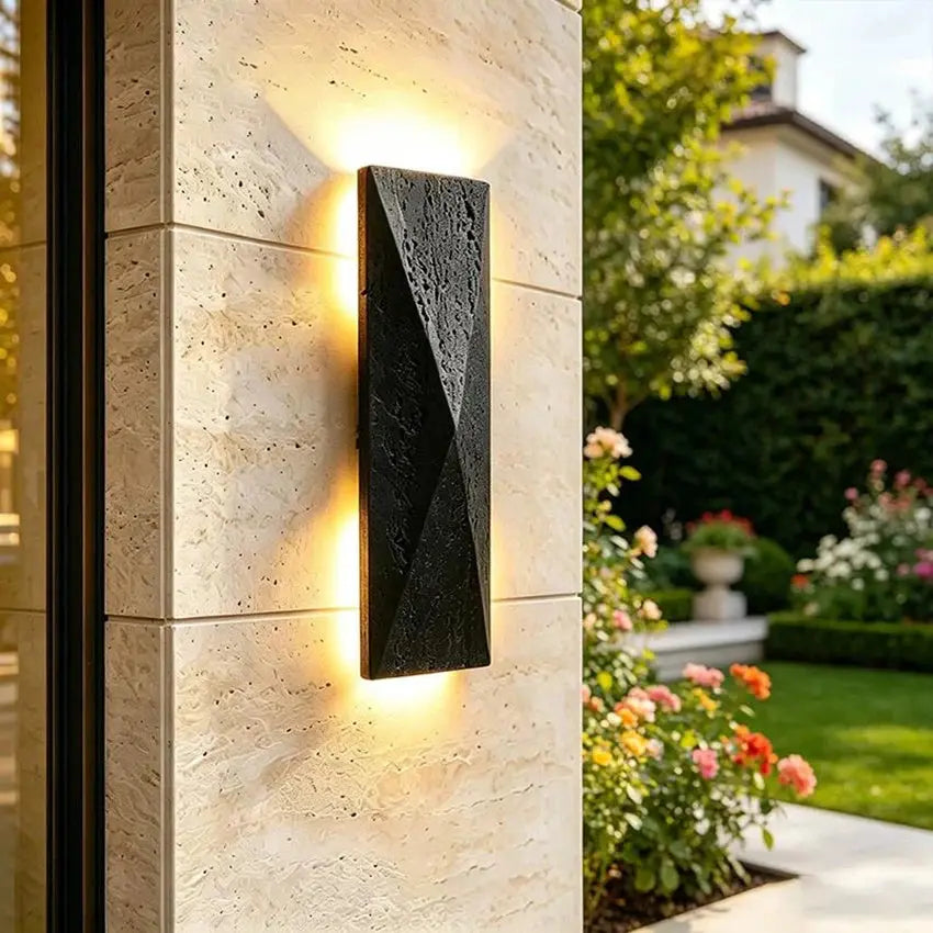 Valdora Natural Stone Outdoor Wall Light — product view