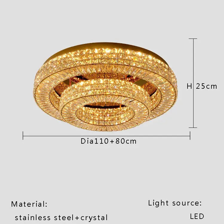 Modern Two Tier Crystal Luxury Ceiling Lights — alternate product view 9