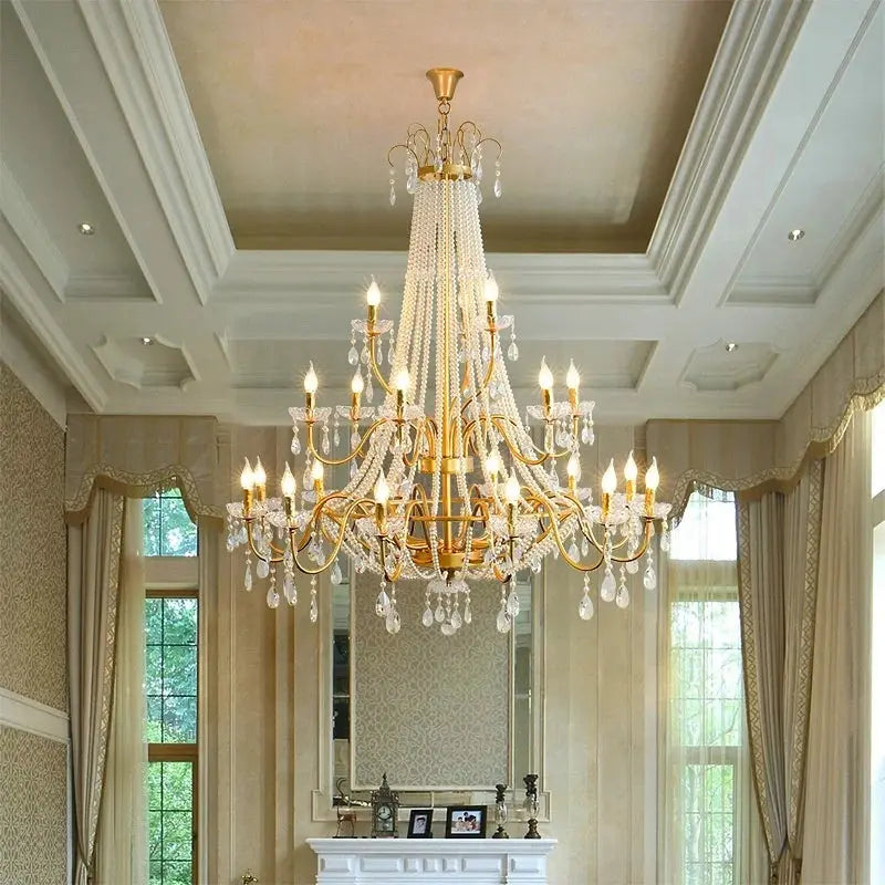 French Design Pearl Crystal Chandelier — alternate product view 4
