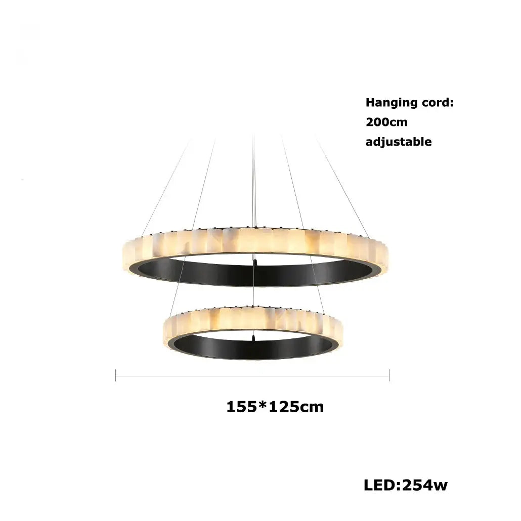 Golden Black Marble Luxury Hanging Lamp — alternate product view 17