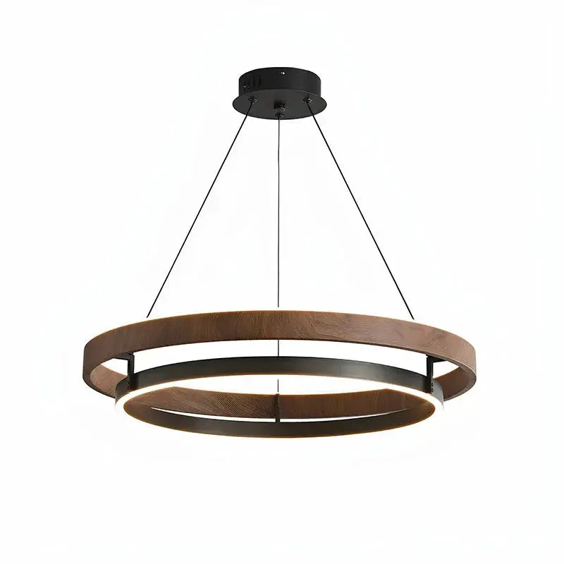 Designer Modern Wood Grain Pendant Light — alternate product view 1