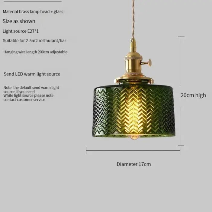 Green Glass Scandinavian Pendant Lights — alternate product view 11