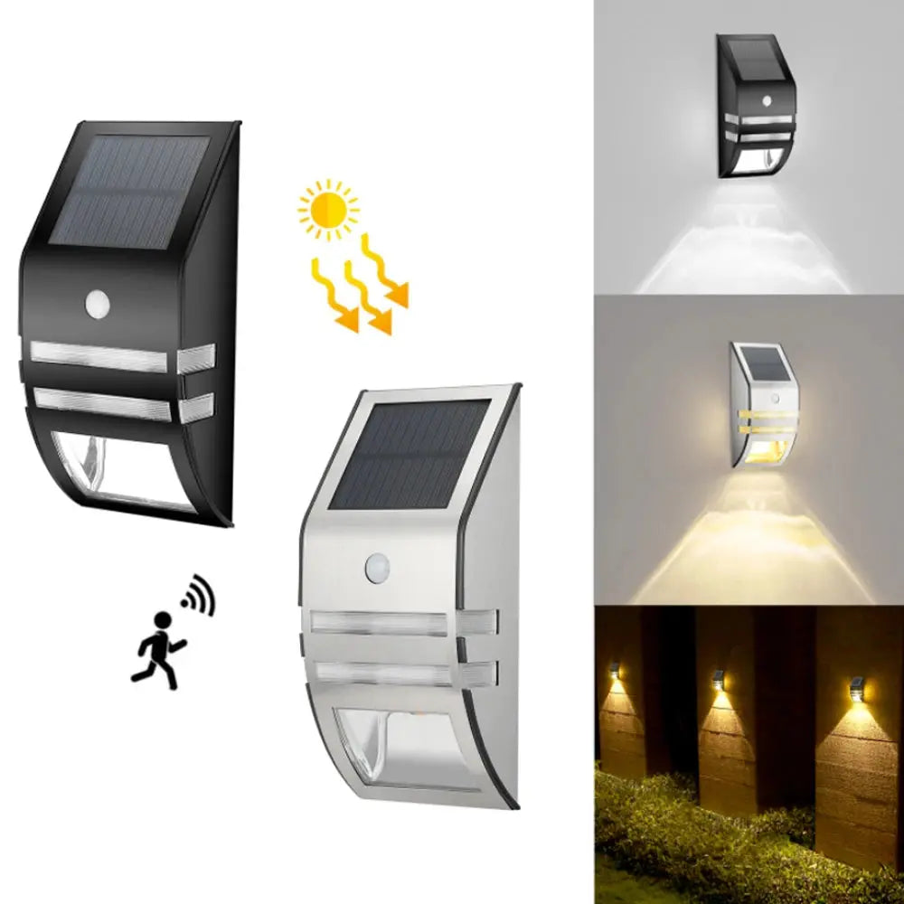 Motion Sensor Waterproof Solar Power Outdoor LED Wall Lamp — alternate product view 2