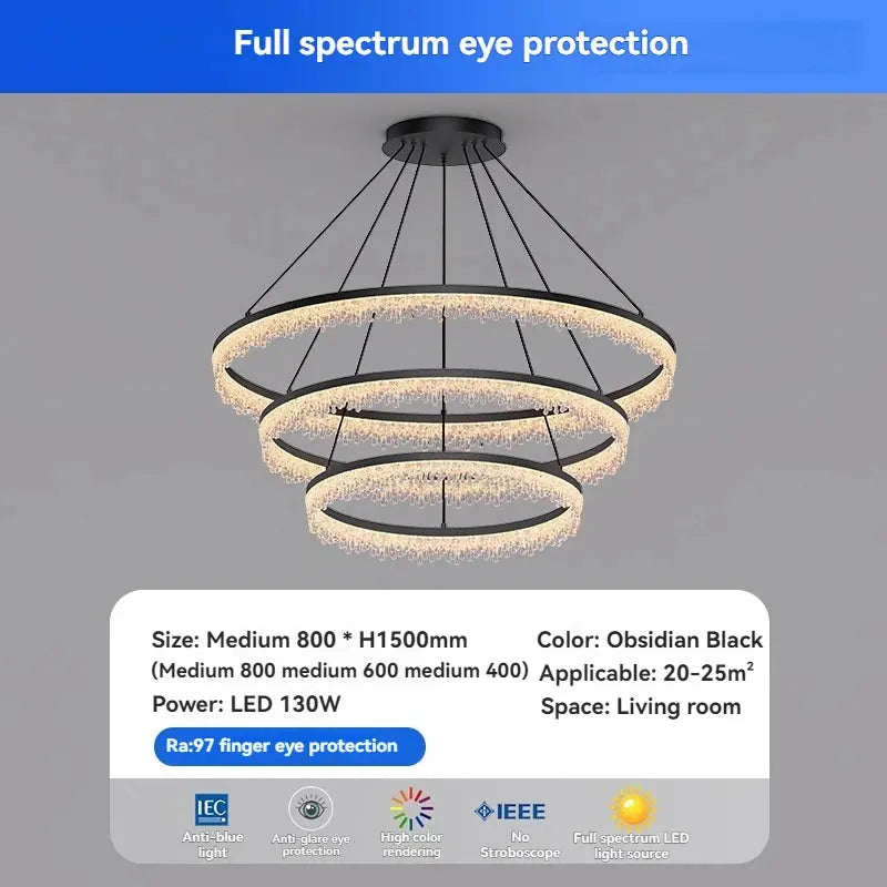 Italian Crystal Round Chandelier — alternate product view 10