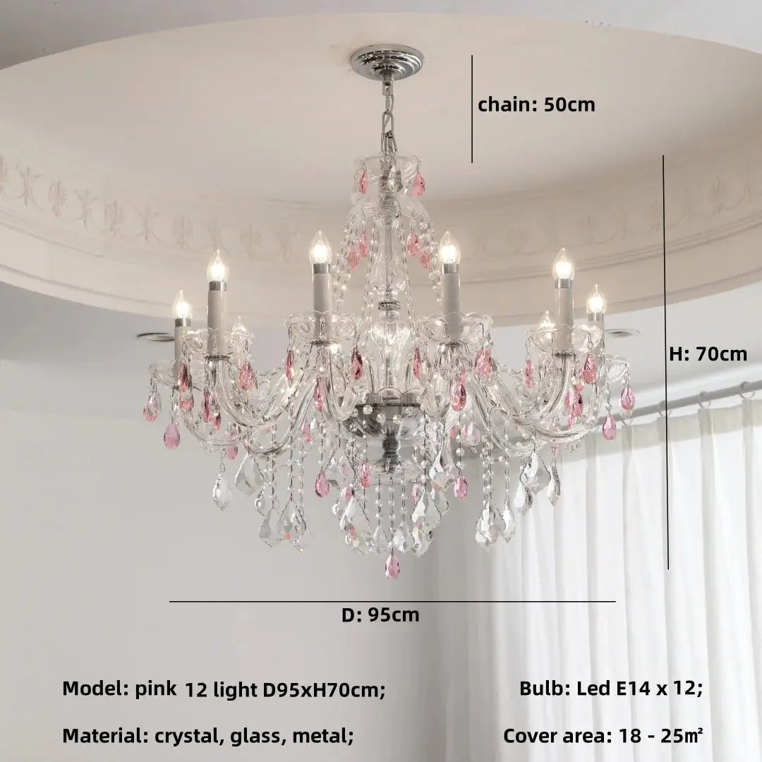 French Blue Crystal Chandelier — alternate product view 11
