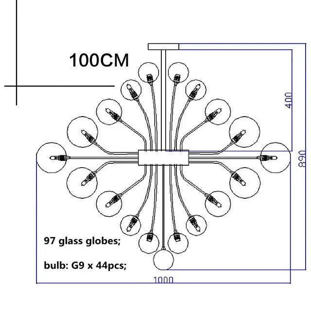 Nordic Creative Glass Metal Pendant Lights — alternate product view 7
