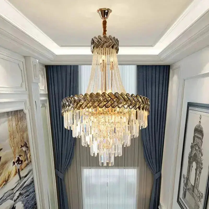 2025 Luxury Duplex Villa Crystal Chandelier — alternate product view 3