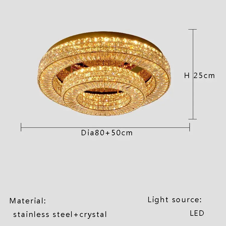 Modern Two Tier Crystal Luxury Ceiling Lights — alternate product view 7