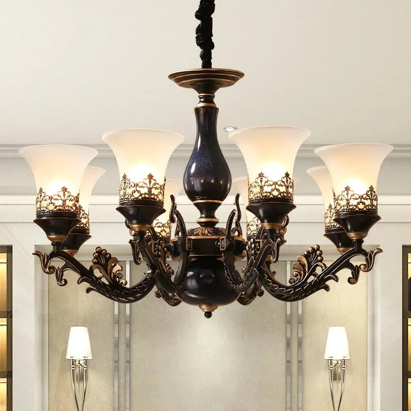 Dark Antique Ceramic Chandelier — product view