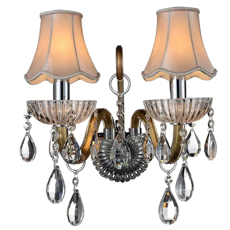 Banquet Hall Hallway Hotel Crystal Wall Lights — alternate product view 1