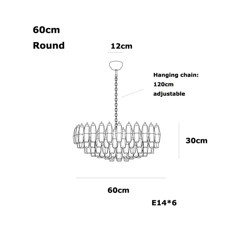 Glass Art Dining Room Chandelier — alternate product view 8