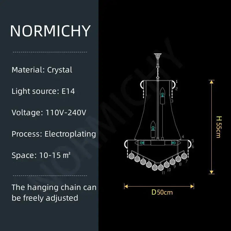 Elegant Crystal Chandelier — alternate product view 12