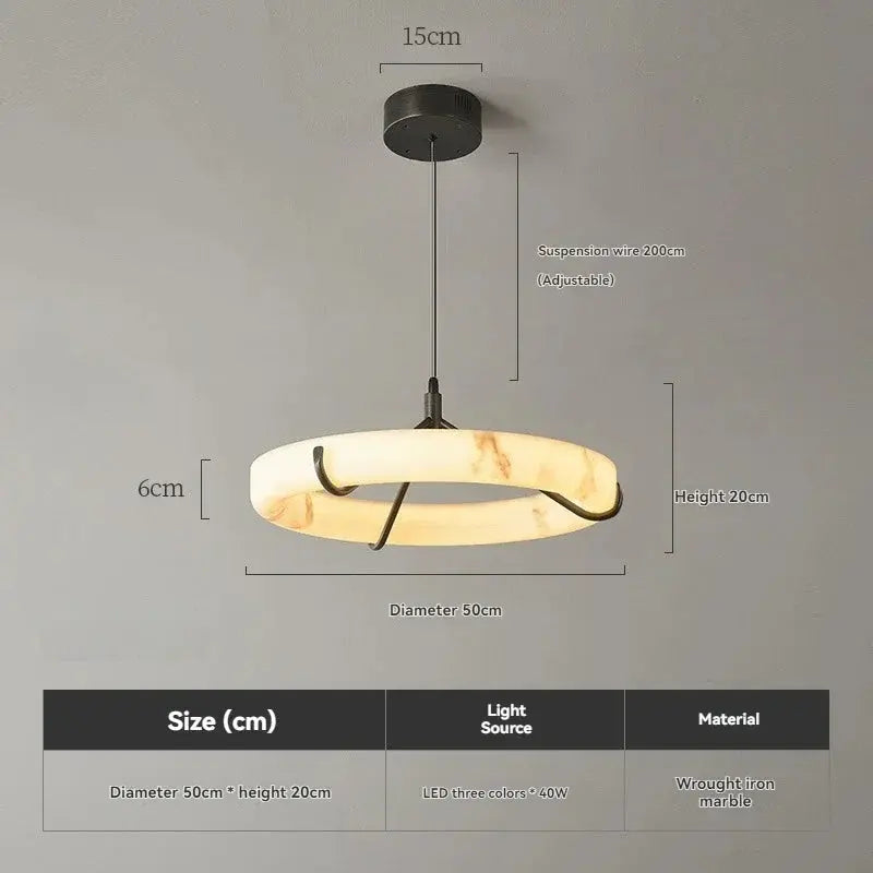 Modern Spanish Marble Dining Room Chandeliers — alternate product view 7