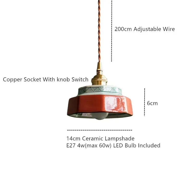 Ceramic Vintage Pendant Light — alternate product view 6