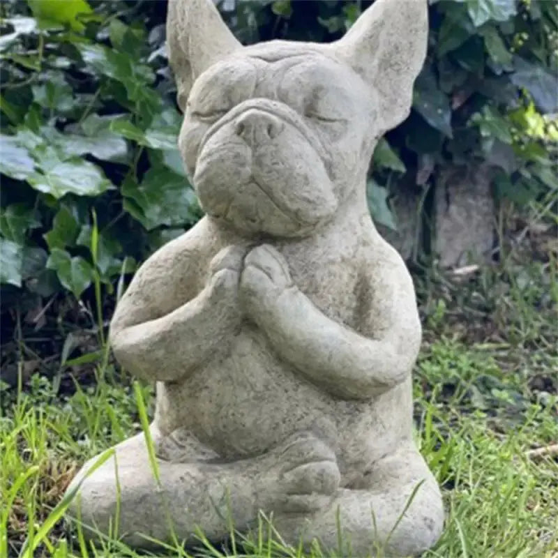 Dog Statue Buddha Meditation Bulldog — product view
