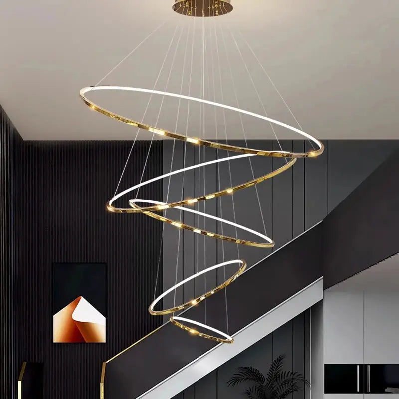 Elegant Modern Ring Chandelier — alternate product view 4