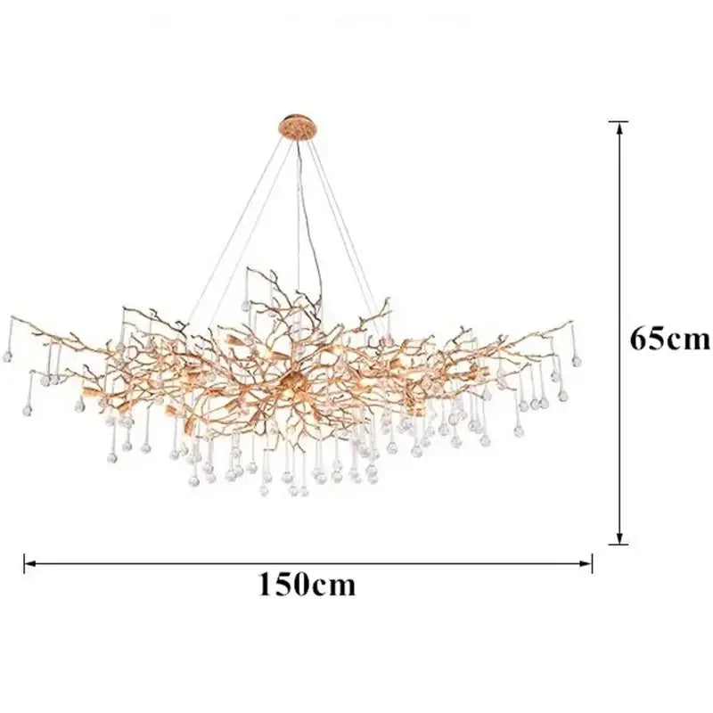 High-end Branch Water Drop Chandelier — alternate product view 10