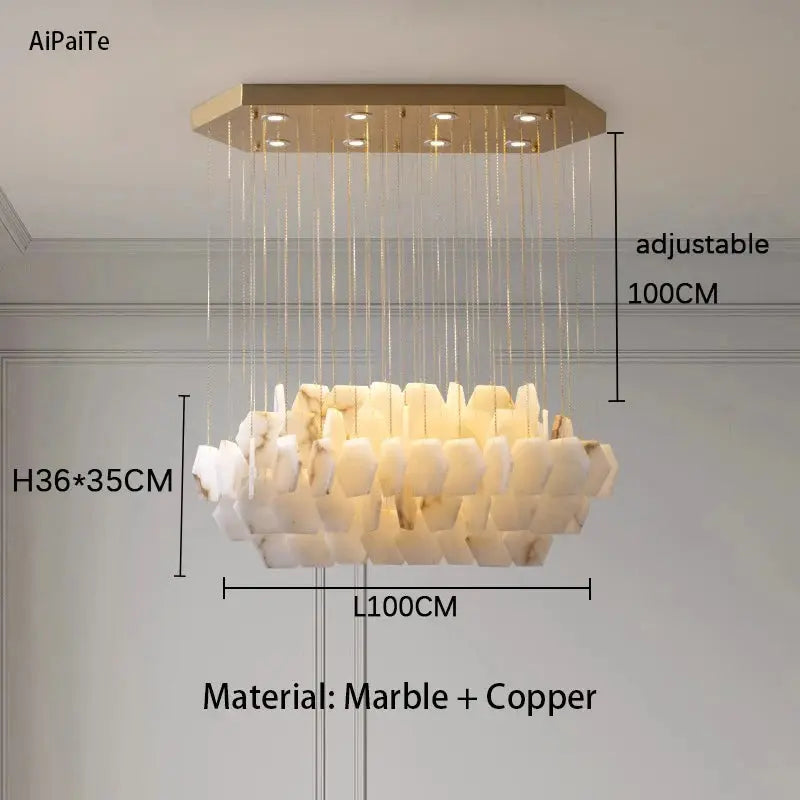 Snowflake Marble Nordic Chandelier — alternate product view 10
