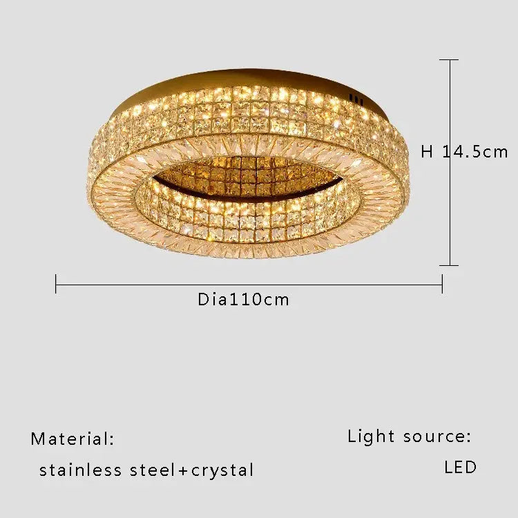 Modern Two Tier Crystal Luxury Ceiling Lights — alternate product view 19