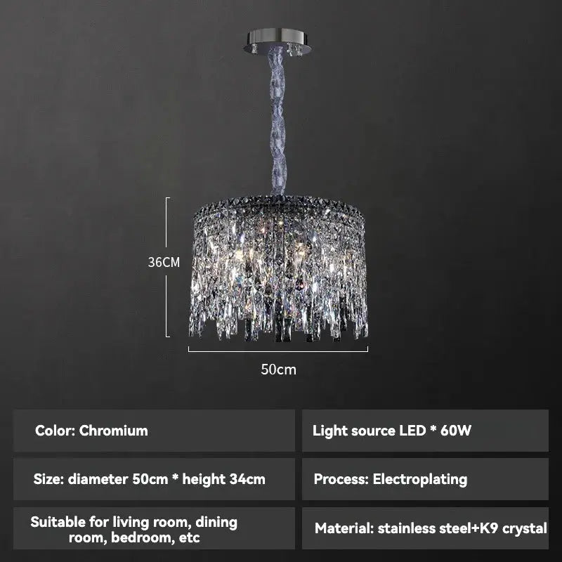 Milan Luxury Decor Crystal Chandelier — alternate product view 9