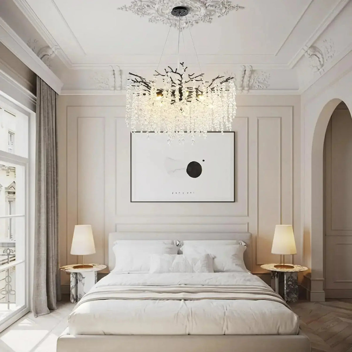 Luxury Crystal Chandelier Lighting Black Gold Chrome — alternate product view 2