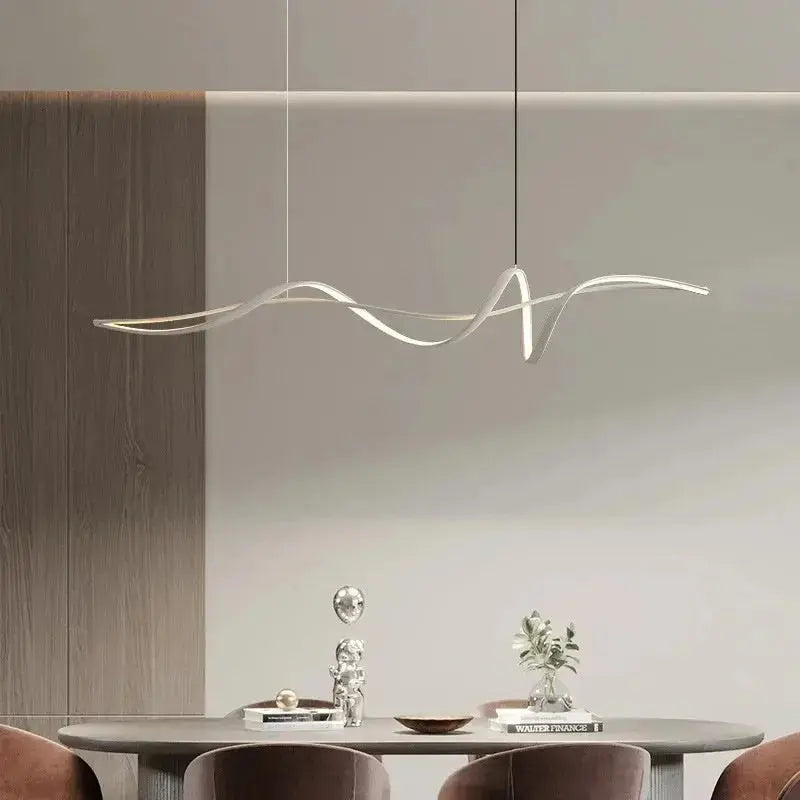 Ribbon Shape Design Dining Island LED Chandelier — alternate product view 2