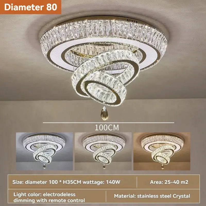 Modern Crystal Luxury Ceiling Light — alternate product view 6