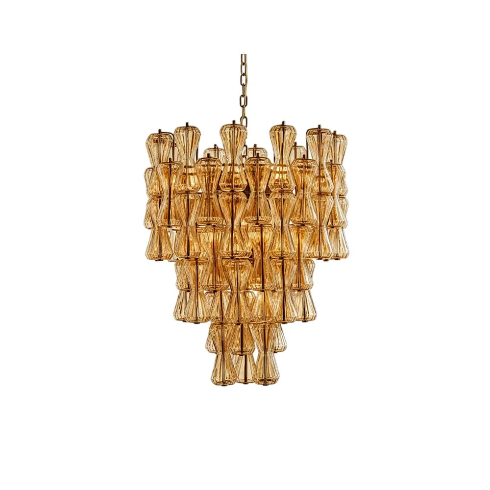 Lustra Murano-inspired Hourglass Glass chandelier, product gallery image 8 of 10