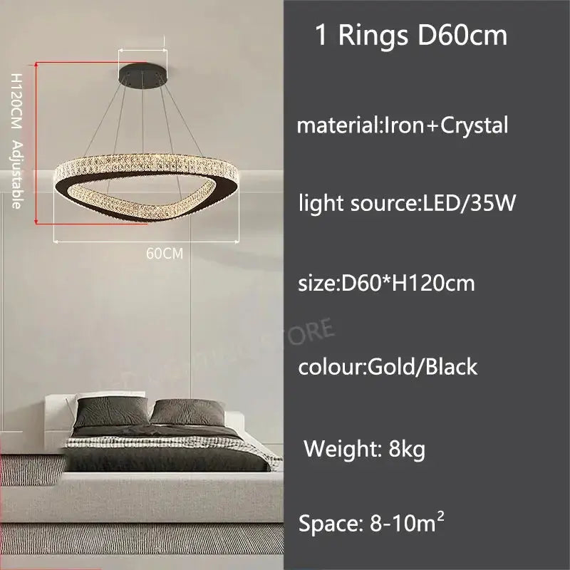 Luxury Modern Home Decoration Villa Chandelier — alternate product view 13