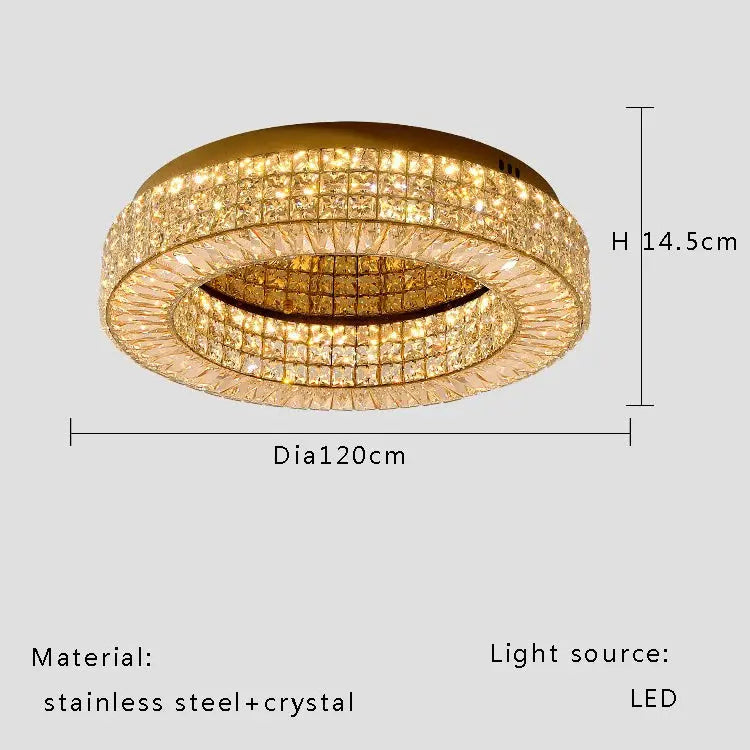 Modern Two Tier Crystal Luxury Ceiling Lights — alternate product view 18
