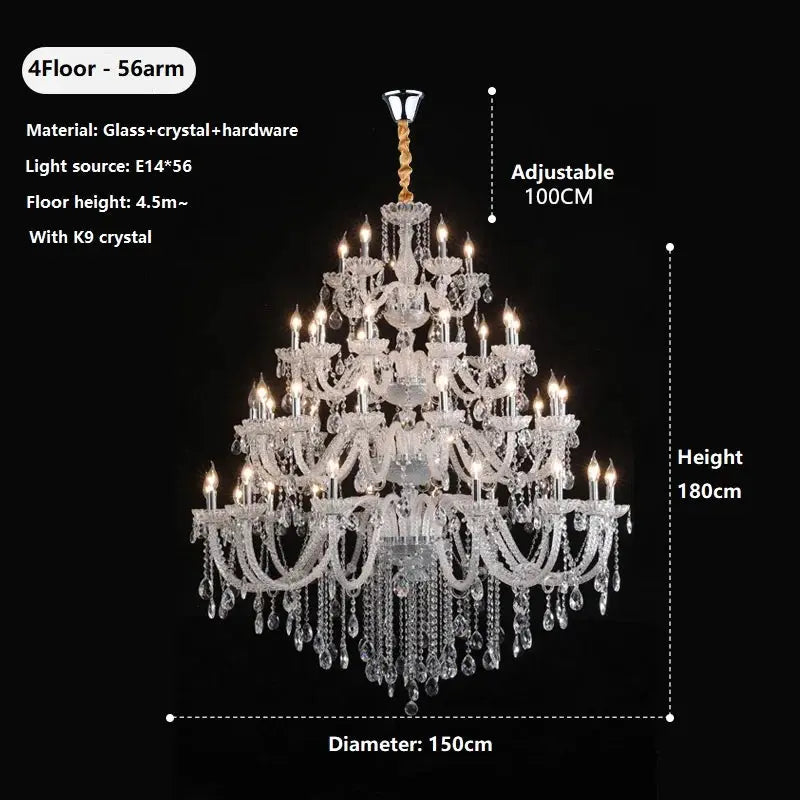 Villa Foyer Extra Large Crystal Chandelier — alternate product view 8