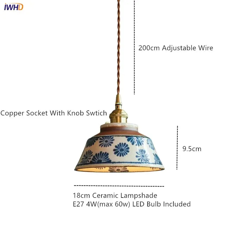 Ceramic Vintage Pendant Light — alternate product view 7