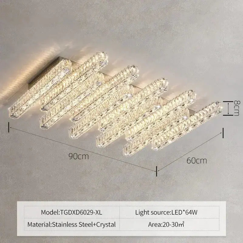 Modern Ceiling K9 Crystal Chandelier — alternate product view 8