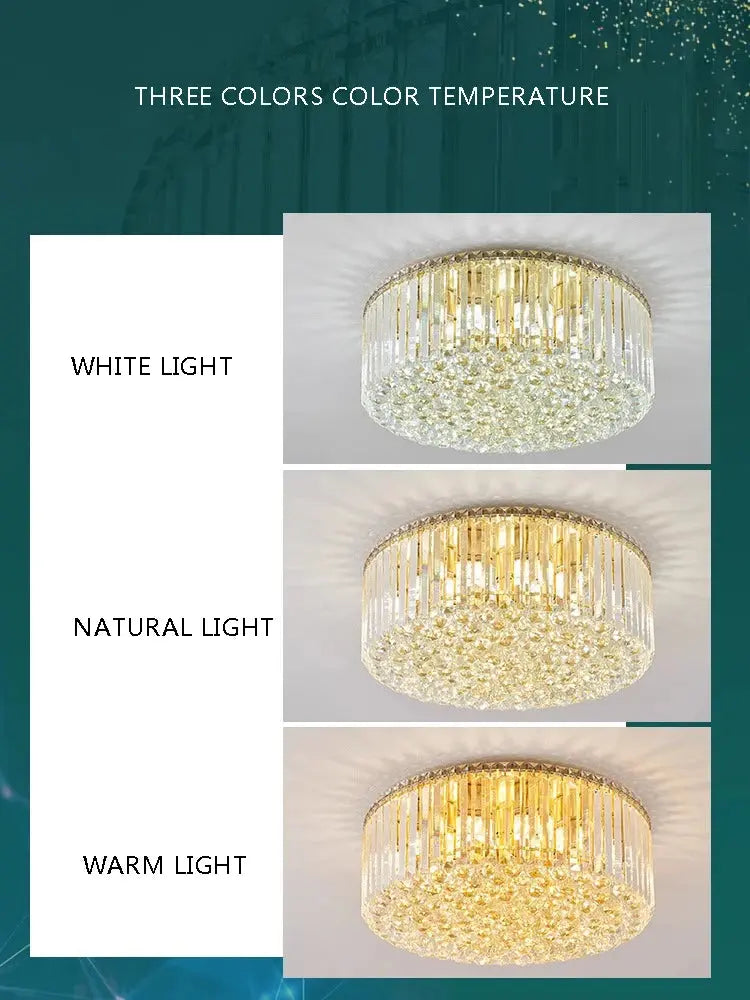 Modern Round Crystal Fixture — alternate product view 5