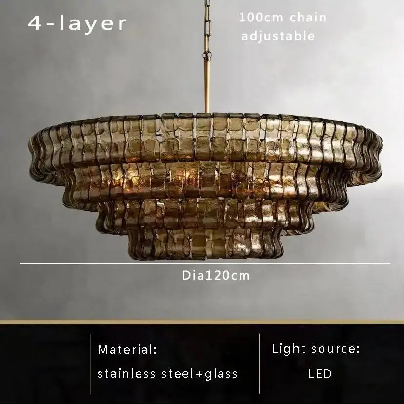 2026 Luxury Glass Dining Room Chandelier — alternate product view 11