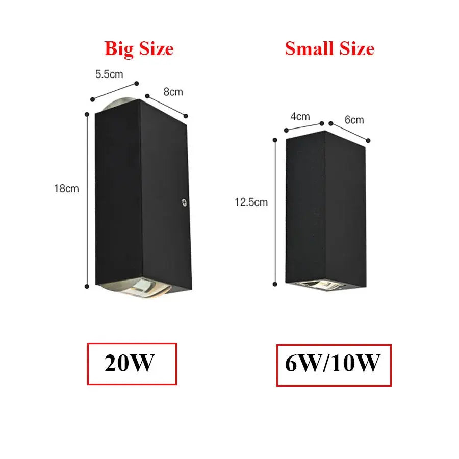 Waterproof LED Up Down Garden Wall Light — alternate product view 5