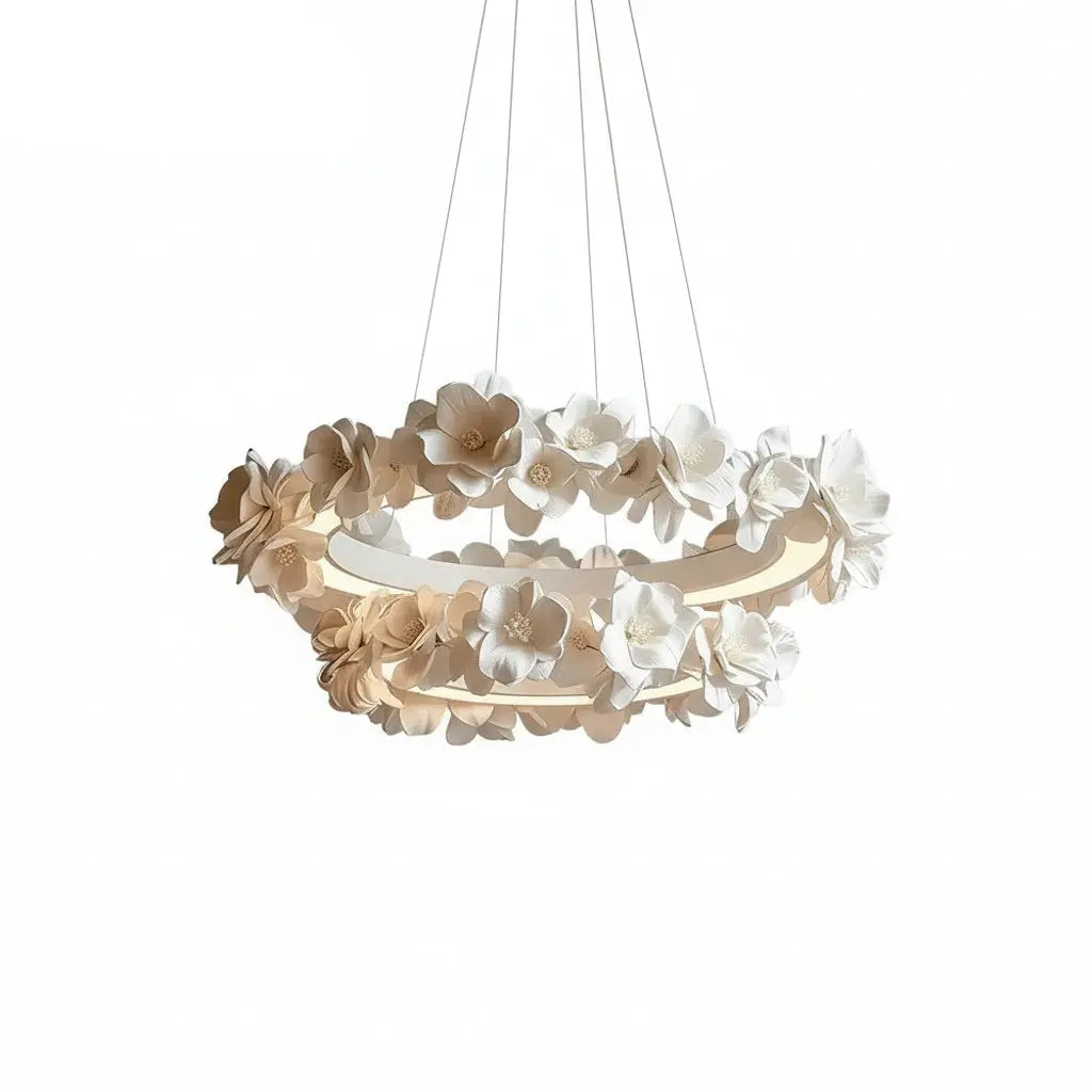 French Round Floral Chandelier — alternate product view 1