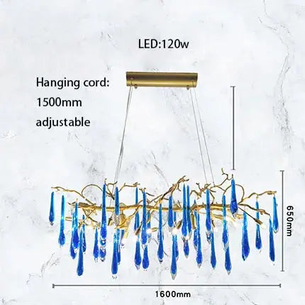 Luxury Royal Blue Crystal Lighting — alternate product view 9
